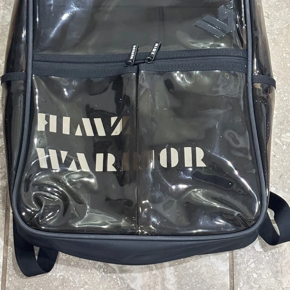 Himz Warrior Transparent Black PVC Backpack Men Stadium Approved Bag